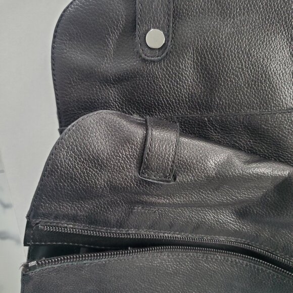 Franco Sarto Castor Leather Knee High Boots Black Size 8.5 Riding Boots - Picture 5 of 7